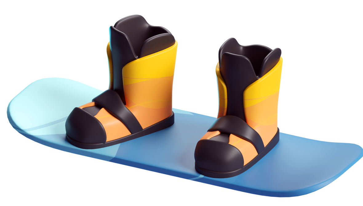 Illustration of a snowboard