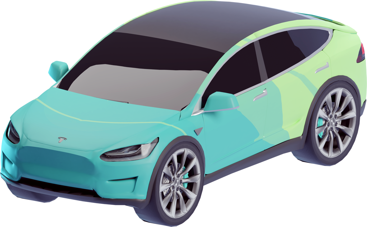 Illustration of a Tesla Model Y