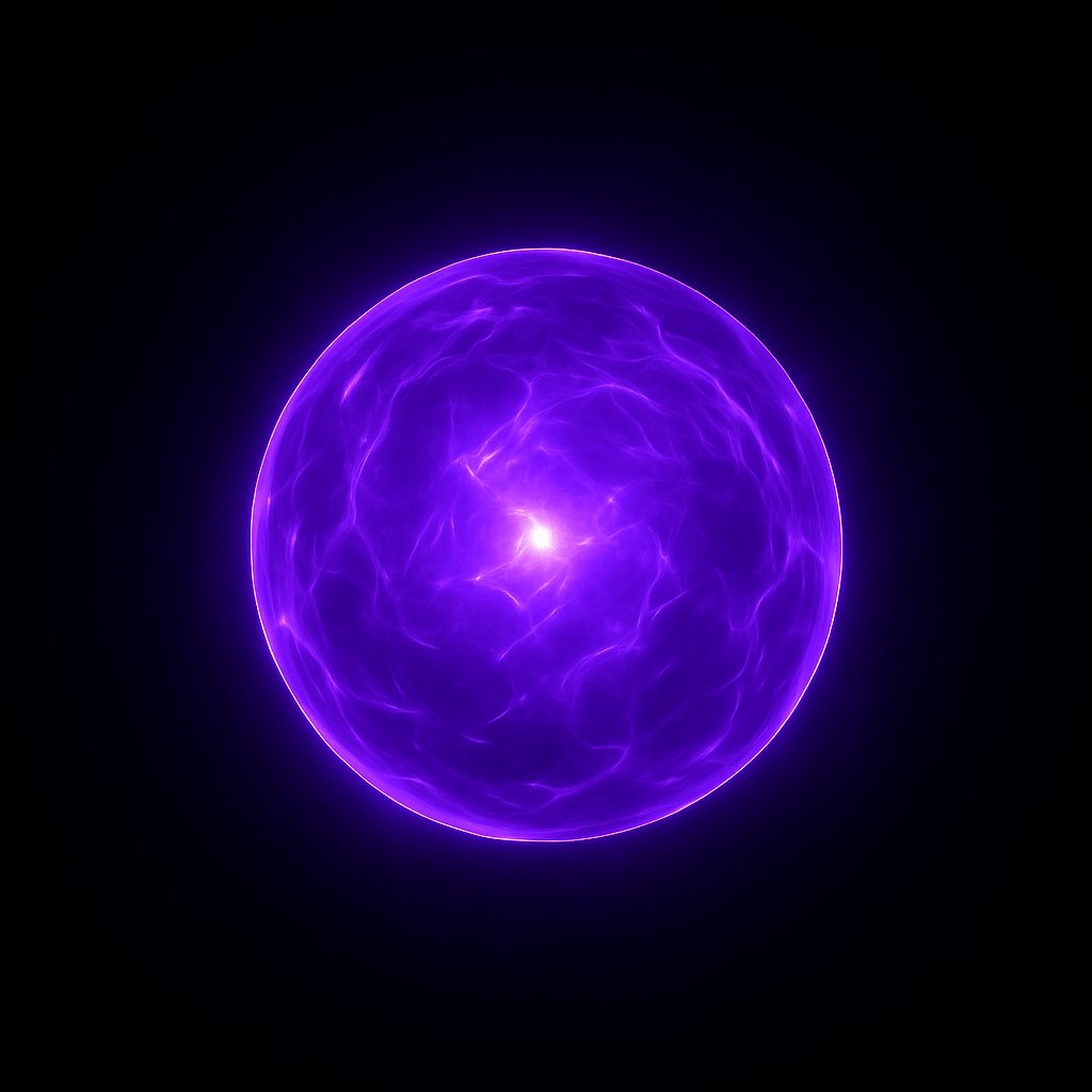 A sleek, futuristic glowing blue energy orb pulsating softly against a dark background.