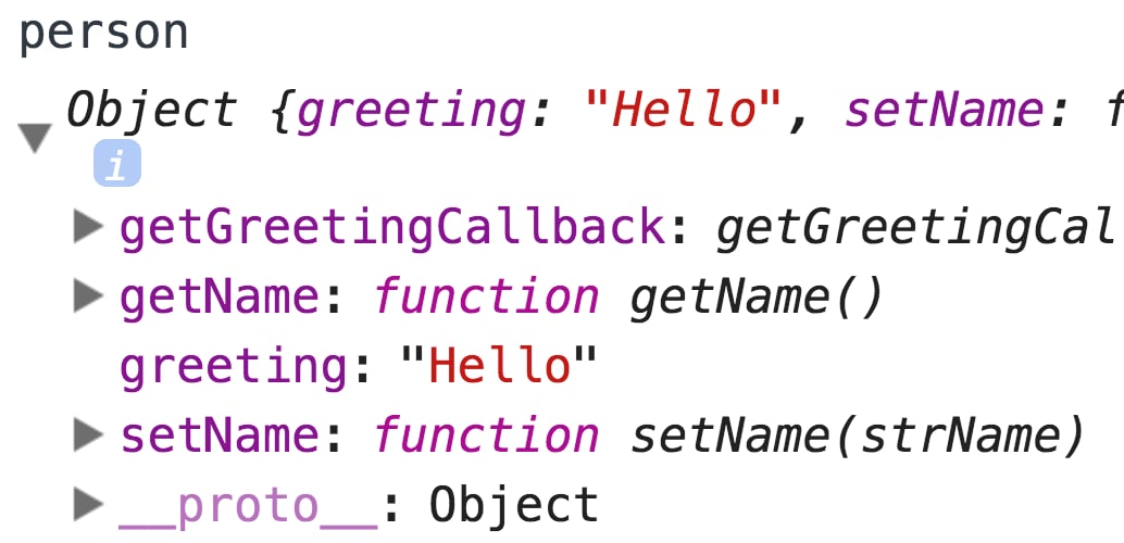 chrome devtools showing the object