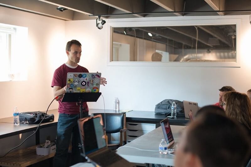 me teaching people at a workshop
