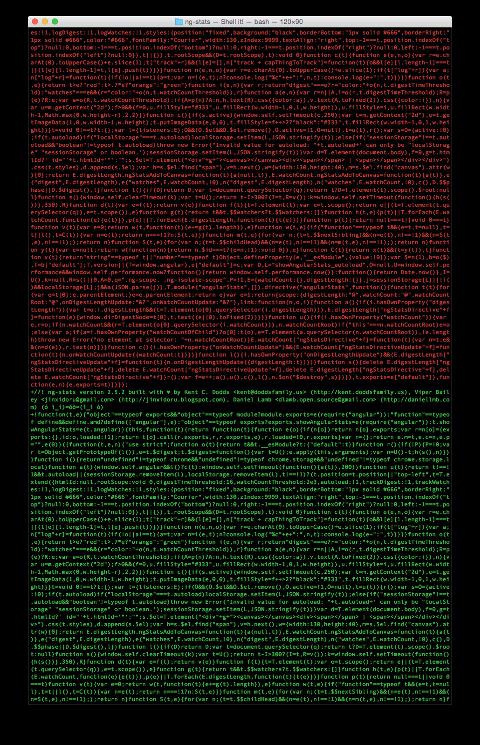 A wall of git diffs