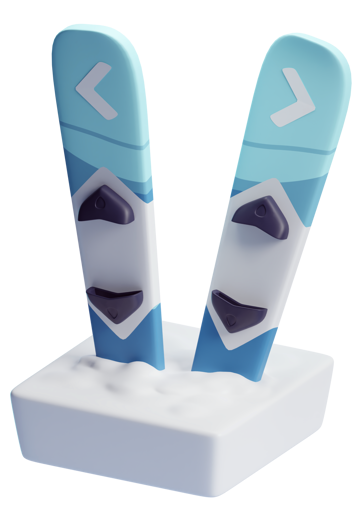 Illustration of skis