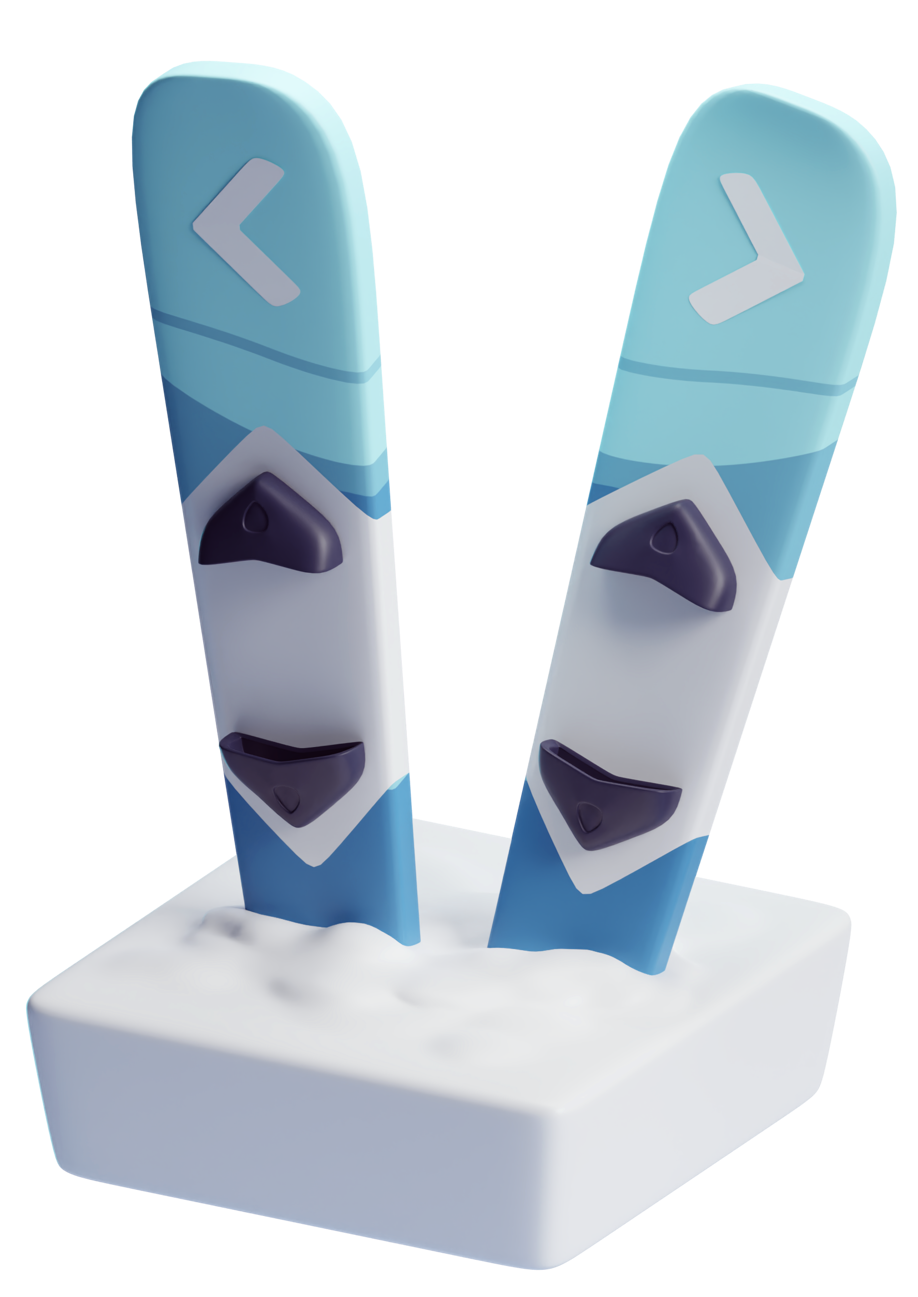 Illustration of skis